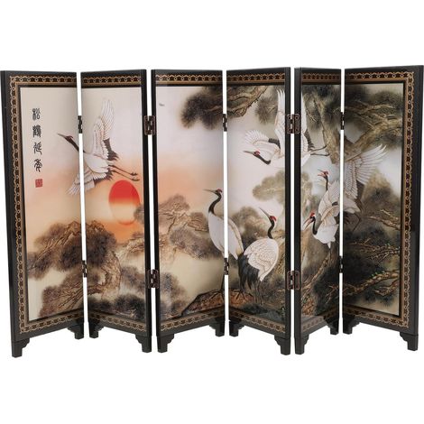 Écran de Bureau Décoratif Paravent Style Chinois Séparateur pour Maison Ornements Écran Vintage (1/5)