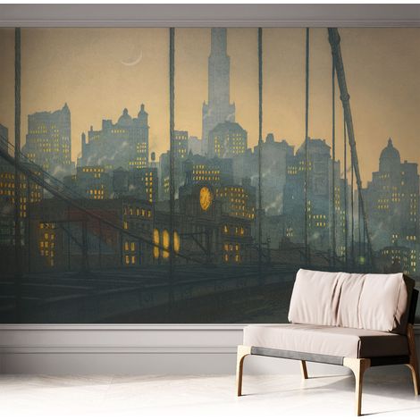 Fotomurale adesivo stickers - per camera da letto - per corridoio - decorazione casa moderna Panorama serale 312x219 cm (1/5)