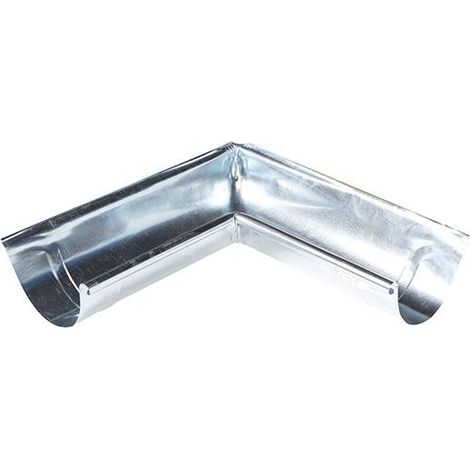 Angle intérieur gouttière demi-rond Acier Galvanisé – Gris - LPP 33cm