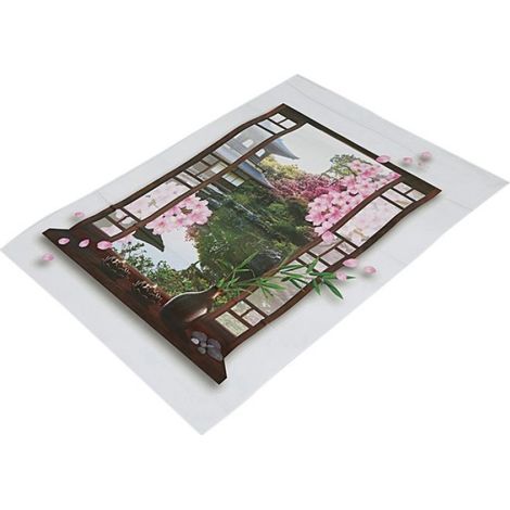 3X Fenêtre 3D Sakura Peach Blossom Flower Art Wall Sticker Amovible Decal Mural (1/5)