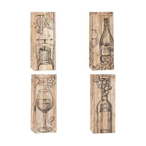 Dekorativer Flaschenbeutel 12x36x9cm, Rosettenmuster