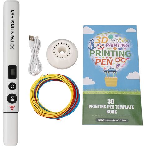Stylo d'impression 3D intelligent haute température, écran LCD ergonomique pour PLA ABS blanc (1/5)