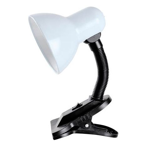 Lampada da scrivania con morsetto Saidu E27 Bianca