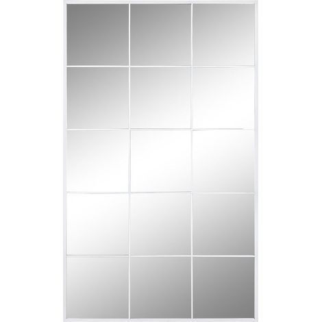 Espejo Hierro Cristal 90X2X150 Ventana Blanco (1/4)