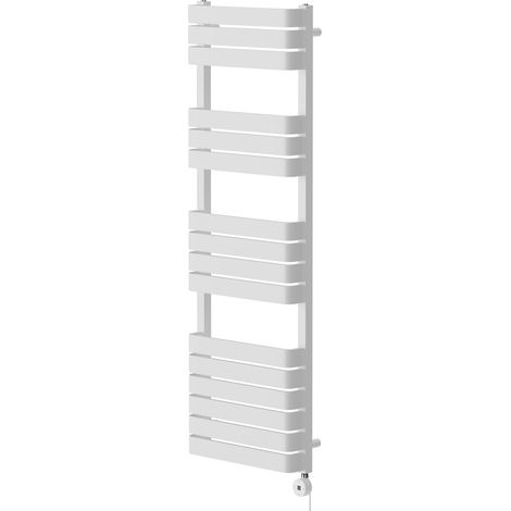 Darby White 1550mm x 500mm Curved Digital Thermostatic Electric Heated Towel Rail (1/5)