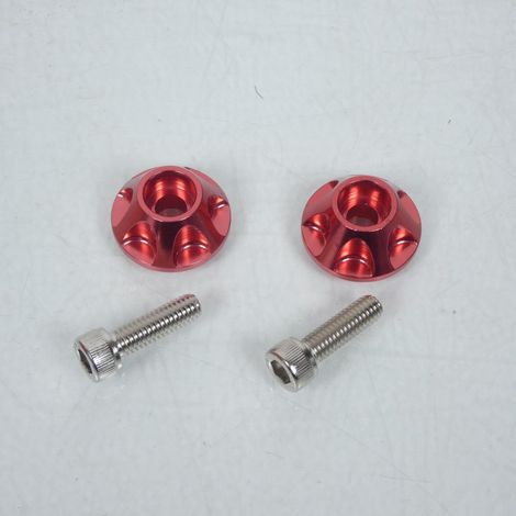 Lot Visserie M6 pas 100 Cache Rouge Tun'R pour moto Neuf (1/3)