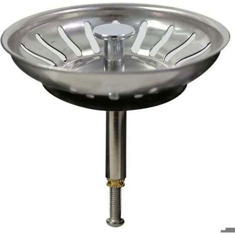 BelleRise - Panier pour bonde d'évier 80mmAcier inoxydable 304Système de vidage avec goupille réglableLavable au lavevaisselle (1/4)