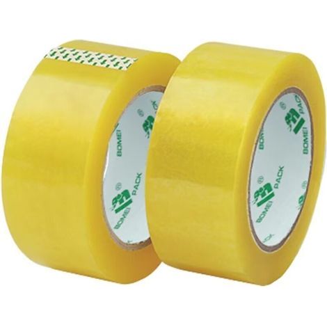 6 rouleaux de ruban d'emballage jaune 45mm x 60m pour le déménagement, le bureau et le stockage (1/4)