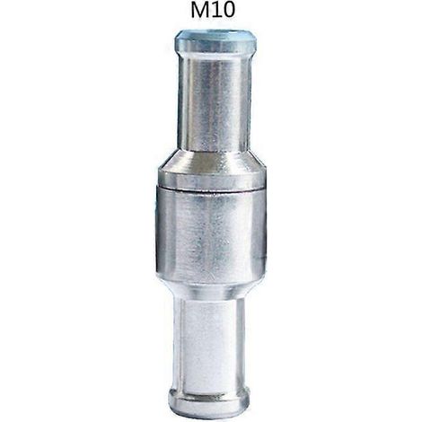 Clapet anti-retour en ligne 6/8/10/12 mm pour carburant, diesel, essence et autres liquides, unidirectionnel, en alliage d'aluminium - M10 (1/5)