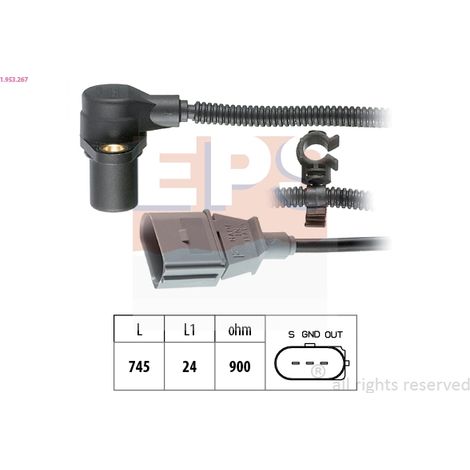 Capteur d'angle, vilebrequin EPS 1.953.267 AUDI 071 957 147 078 906 433 A 138159