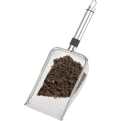 (3,8 mm Mailles) Tamis de Jardin en Acier Inoxydable Tamis Terre avec Poignée Tamis Jardinage en Acier Inoxydable pour Le Jardinage Le Sable et Les Semences