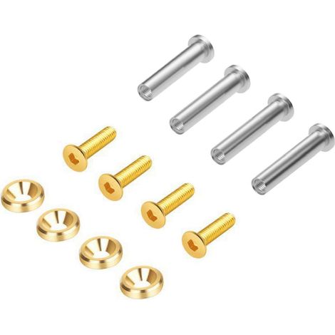 Langlebigkeitsoptimierte Metalllüfterschrauben, feuchtigkeitsbeständige Konstruktion für stabiles PC-Gehäuse-Luftstrommanagement, Gold (Gold) (1/5)