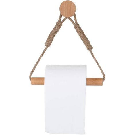 Porte-papier toilette vintage en corde de chanvre pour salle de bain (1/5)