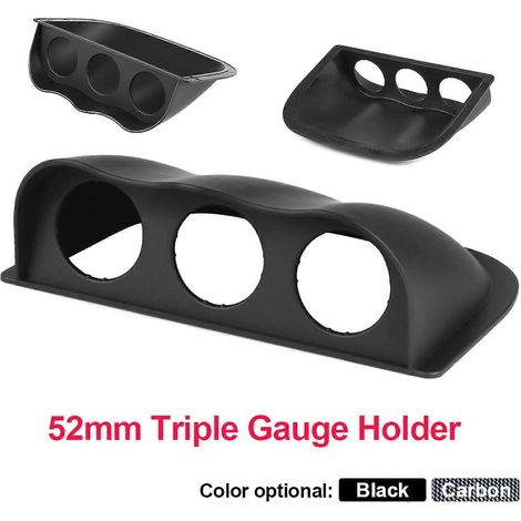 Support de tableau de bord triple pour camion de 52 mm (2 pouces), en ABS, avec 3 trous. (1/4)