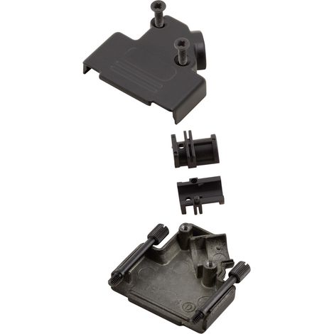 MH Connectors MHD45ZK-9-BK-K 6560-0116-11 D-SUB Gehäuse Polzahl: 9 Metall 45 ° Schwarz 1 St.