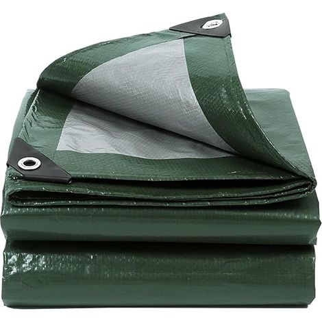 Bâche imperméable 130 g/m² 1,5 x 10 m Anti-UV antigel œillets métal Multi-usages Jardin Camping Meubles tonnelle abri Jardin Voiture Piscine (1/5)