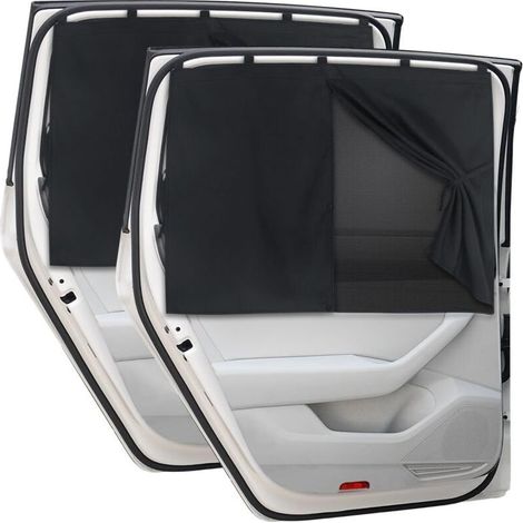 2 Pack Car Sun Shades for Kids, Double Layer Magnetic Curtains, 68 x 51 cm, Rear Window Magnets, Block UV Rays, Universal Size (1/5)