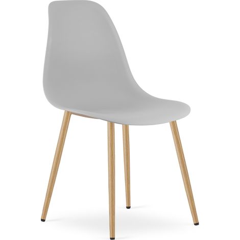 Chaise WAT grise / pieds naturels x 1 (1/5)