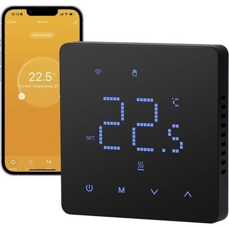 Thermostat Chaudiere gaz,Thermostat WiFi à Programmation Quotidienne 3A,Thermostats d'ambiance,Thermostats Chauffage,Compatible avec la Commande vocale Alexa et Google Home (1/4)