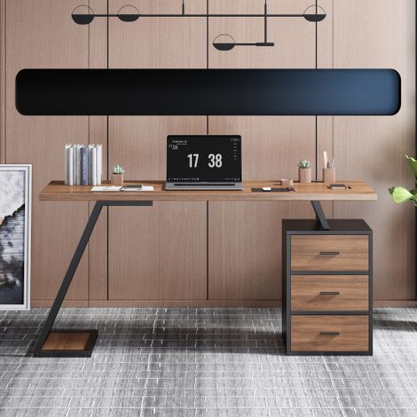 Bureau, table de travail, bureau de rangement, table de bricolage, bureau industriel, avec 3 tiroirs