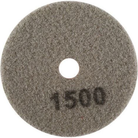 Disque de polissage diamanté humide 100 mm (4") pour pierre granitique (granularité 1500) (1/4)