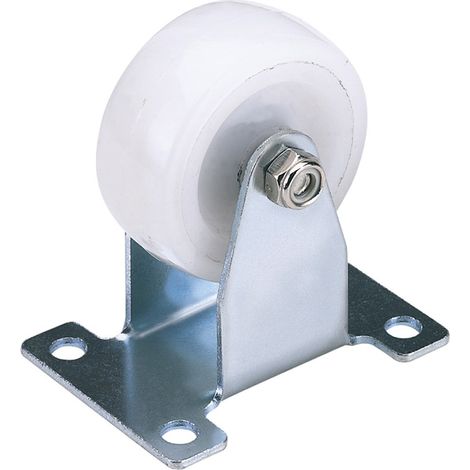 Draper 50mm Dia. Fixed Plate Fixing Nylon Wheel - S.W.L. 75Kg (65496) (1/5)