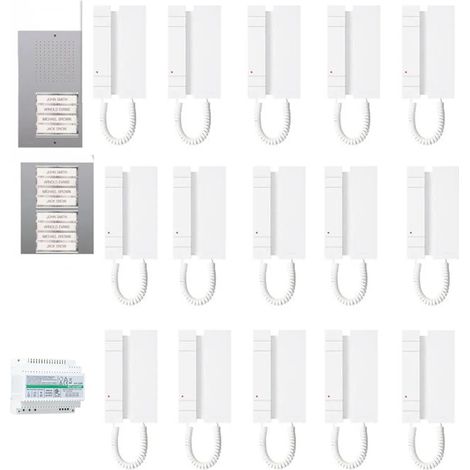 kit citofono quindici famiglie comelit 2 fili kca2061 15 famiglie citofoni 2738wa