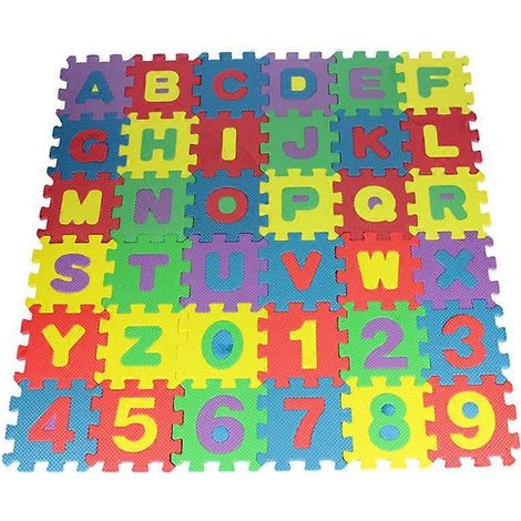 36 lettres décoratives en EVA, alphabet anglais et chiffres, outil d'éveil pour bébé (1/4)