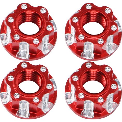 4 pièces Écrous Hexagonaux M4 en Alliage d'Aluminium pour Voitures RC 1/10 HSP Sakura D3 D4 (1/5)