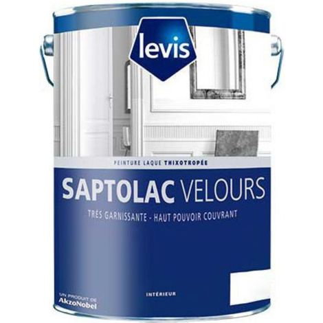 Levis Saptolac Velours - Peinture laque alkyde pour bois et métaux Conditionnement: 1L - Couleur: BLANC
