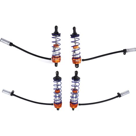 4 Amortisseurs Performance Avant/Arrière - Réglables Absorption Chocs, Conduite Stable et Précise - Couleur Orange (1/5)