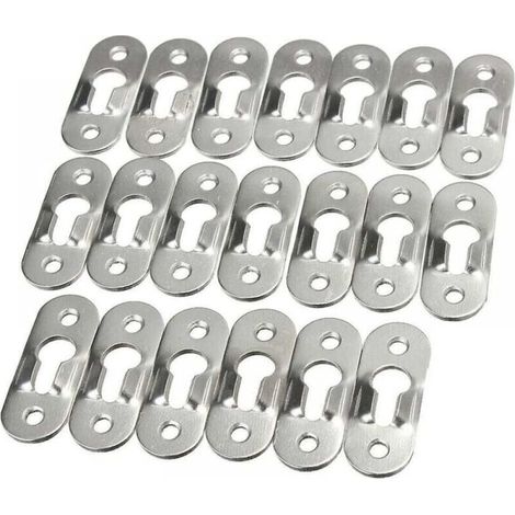 50 pieces metal fasteners, metal hooks for paint holes, metal hooks for cabinet mirrors, picture frames, cabinet fasteners (1/4)