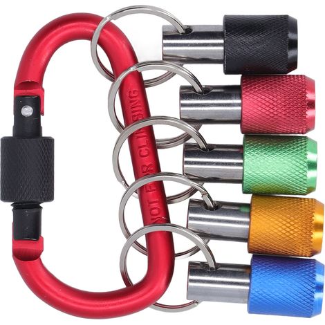 Porte-embout hexagonal 1/4 po, rallonge de tournevis à changement rapide avec 5 douilles de couleur