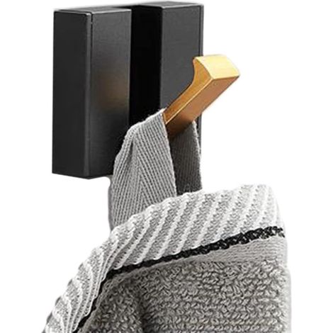 Sollbry Paquete de 2 ganchos plegables de aleación de aluminio para toallas, para colgar en la pared, ocultos, para batas, resistentes y decorativos, para colgar sombreros, toallas y ganchos de pared  (1/2)