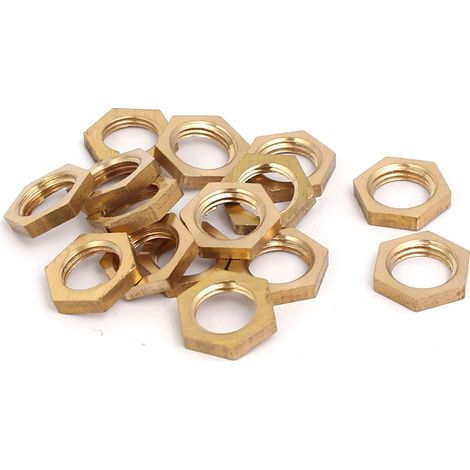 15 pcs1/8BSP femelle en laiton filetage écrou contre-écrou raccord tuyau. (1/3)