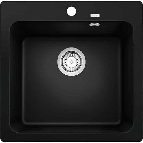 Blanco Naya 5 - Évier en silgranite, 52x51 cm, noir 526578