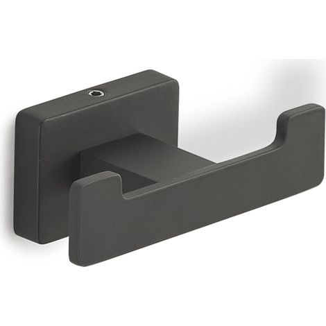 GEDY 44261400200 ATENA Percha Doble Negro Mate - ref: 44261400200