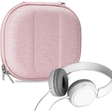 Étui pour Casque Compatible avec MDR-ZX310AP/ZX310/ZX100, Housse de Voyage Rigide de Remplacement avec Rangement des câbles (Rose) (1/5)