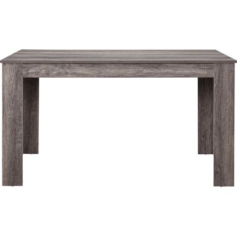 Table de salon salle à manger robuste 140 cm brun (1/4)