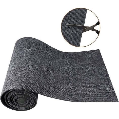 ALLIANDIS Zelfklevende kattenkrabmat 40×100cm - Antikrasbeschermer voor bankmeubels - Knipbaar kattenklimspeelgoed - Kattenkrabmat - Grijs (1/4)