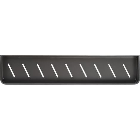 Étagère de douche murale pour salle de bain, porte-serviettes, porte-shampoing, 60 cm, avec barre et 10 crochets (1/5)