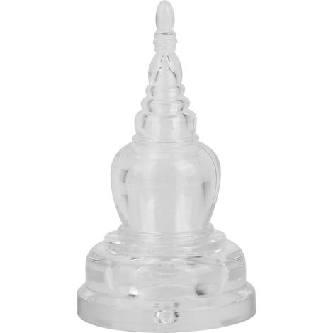 Statuette Bouddhiste en Acrylique Dagoba Pagode Temple Mascot Décoration Autel