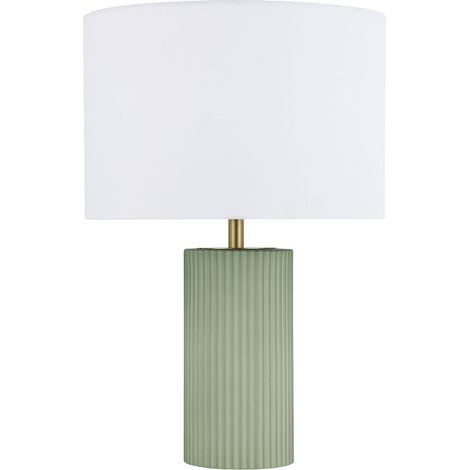 Lampe de table Tokio verre menthe abat-jour blanc E27 (1/5)