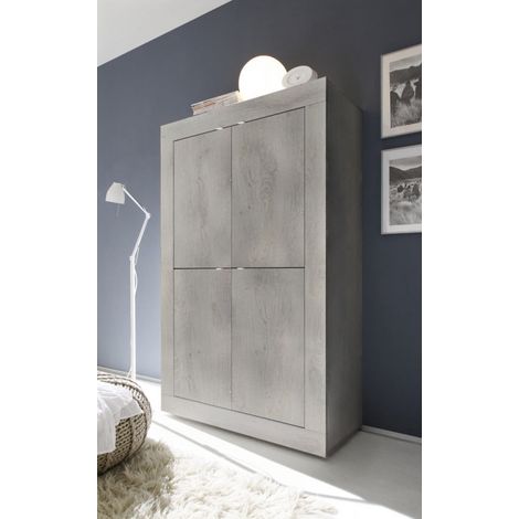 Vaisselier/argentier contemporain pin blanc Agathe (1/4)