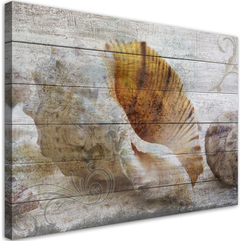 Quadro su tela, Conchiglie in stile vintage - 90x60 (1/5)