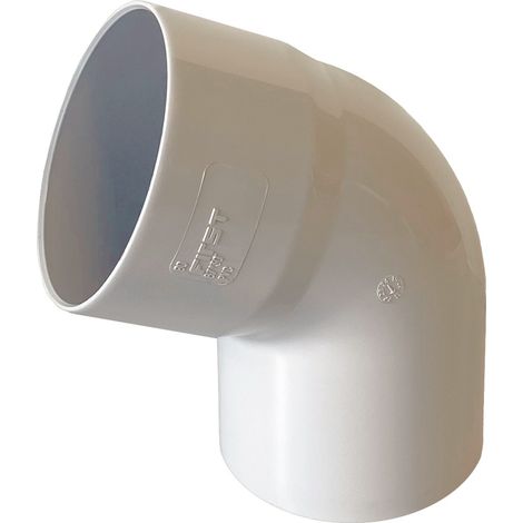 First Plast – Coude PVC 87°30 mâle femelle pour tube Ø100 – Épaisseur 2.2 mm – Résistant aux intempéries – Raccord pour gouttière