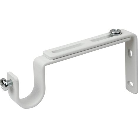 2 supporti 11-15 cm bianchi piattina per tubo tenda diametro 20 mm