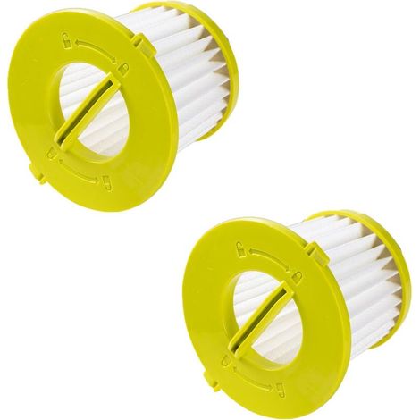 2er-Pack – Waschbarer Filter – Staubsaugerzubehör – Kompatibel mit Ryobi 18V ONE+ RHV18-0 – Wiederverwendbar für die Haushaltsreinigung – Grau – 5 x 5 cm (1/4)
