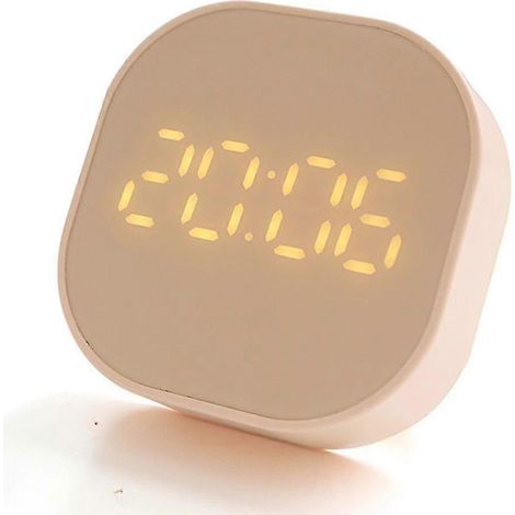 Réveil numérique. Réveil magnétique LED multifonctionnel avec capteur intelligent, mignon et mignon, pour enfants (rose). (1/5)