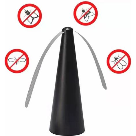 Ventilateur Anti-Mouche, Fly Repellent Répulsifs Moustiques de Table Repoussent Les Ventilateurs Chasse Mouche pour Camping, Pique-Nique, Barbecue, Jardin (1/5)